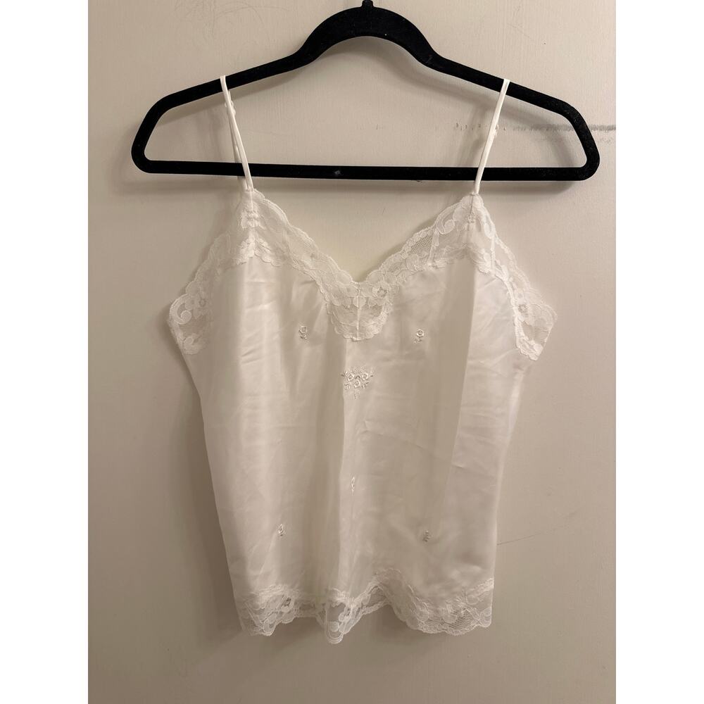 Vintage Barbizon‎ White Lace Camisole Top Coquette Fairycore Y2K Slip Bridal M